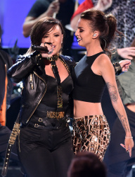 Demi Lovato and Cher Lloyd - Performing Really Don't Care at the Teen Choice Awards. August 10, 2014 - 45xHQ 2gKLKYk5