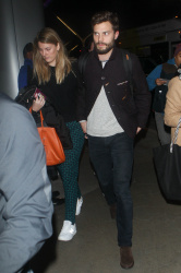 Jamie Dornan - Spotted at at LAX Airport with his wife, Amelia Warner - January 13, 2015 - 69xHQ 6dZqci3R