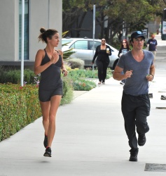 Ian Somerhalder & Nikki Reed - out for an early morning jog in Los Angeles (July 19, 2014) - 27xHQ XZfOfVRe