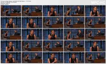 Kristen Stewart - Late Night with Seth Meyers - 1-15-15